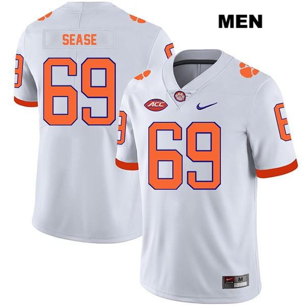 Men's Clemson Tigers #69 Marquis Sease Stitched White Legend Authentic Nike NCAA College Football Jersey XNC7746FG